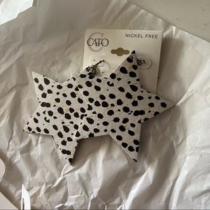 Super cute printed star earrings